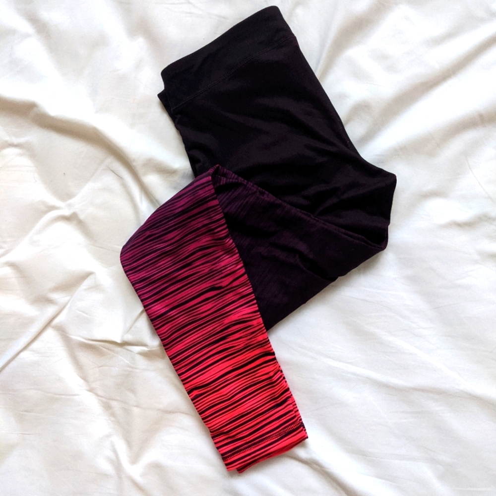 C9 by Champion Duo Dry Ombre Neon Pink Gradient Leggings M